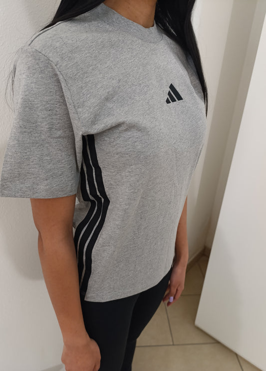 T-shirt grigia cotone adidas