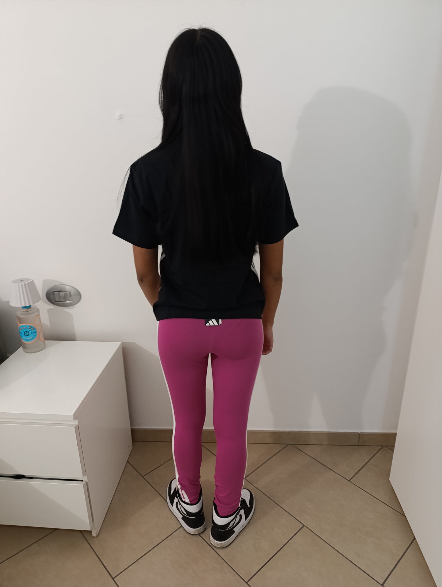 Leggins fucsia cotone adidas