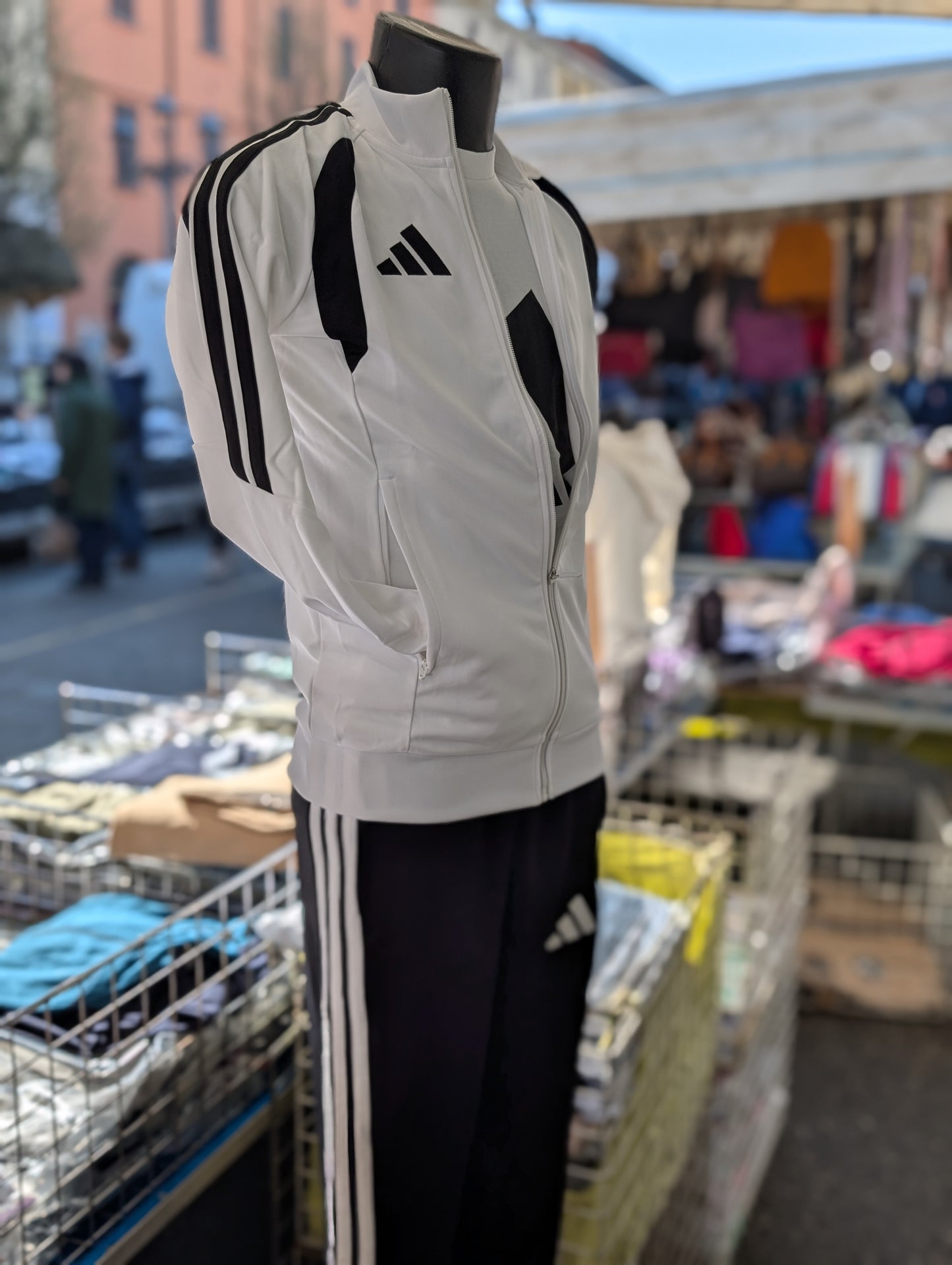 Tuta Adidas ClimaCool bianca-nera